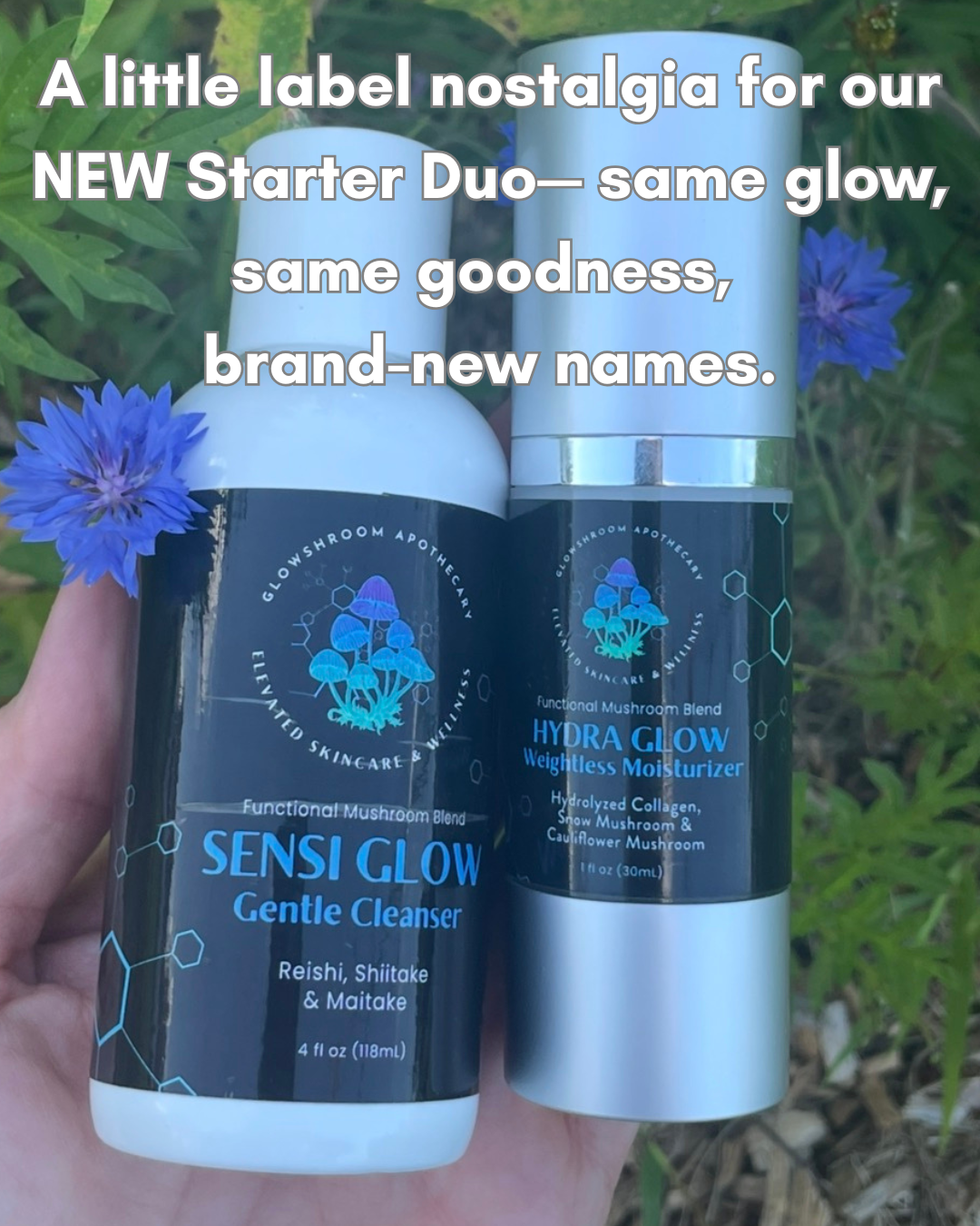 The Starter Duo — Mushroom Milk Gentle Cleanser + Snow & Cauli Mushroom Weightless Moisturizer